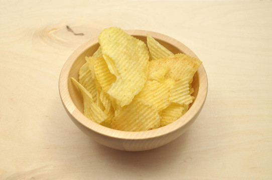 土豆片詳細但簡單的圖片