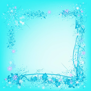 冰凍的大自然；雪花和冰