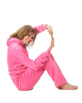穿粉紅色衣服的女孩代表字母R