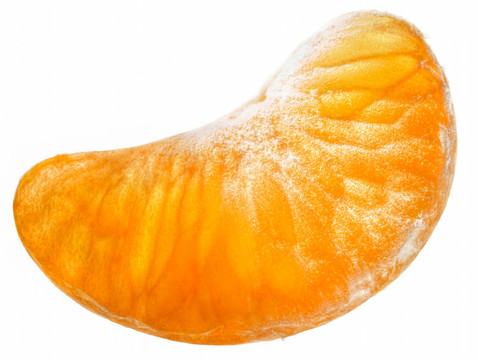 成熟的Tangerine夜店片孤立在白色背景