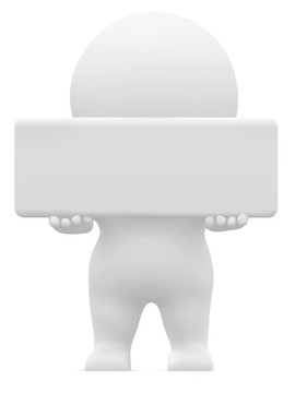 3D男子手持旗幟