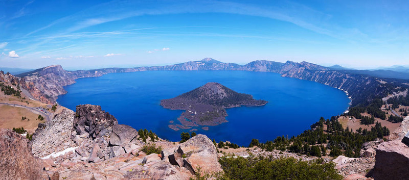 火山口湖45像素的全景