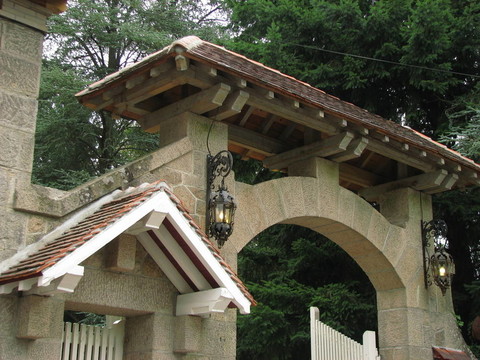 燈籠；門(mén)；花崗巖；