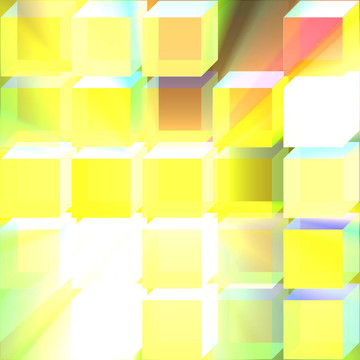 玻璃半透明立方體背景發(fā)光