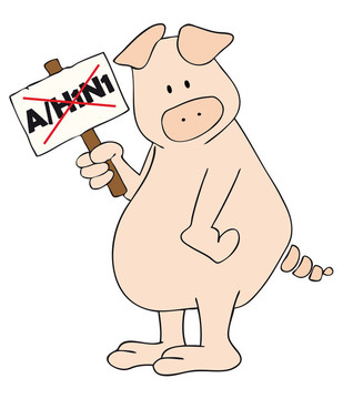豬甲型H1N1流感海報。