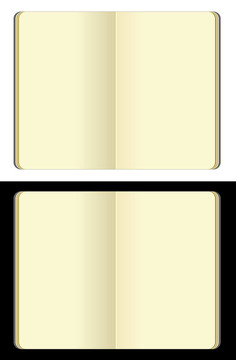 打開(kāi)空白的Moleskine筆記本