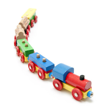 木制玩具火車