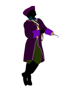 Hook Silhouette船長插畫