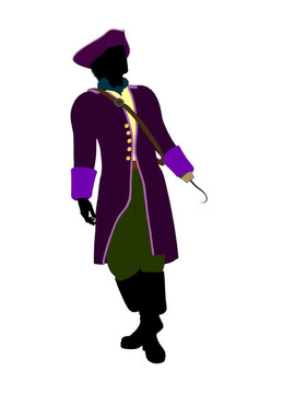 Hook Silhouette船長插畫