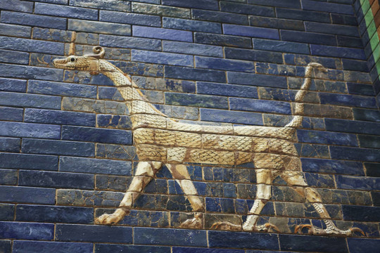 古代瓦龍從Babylonic Ishtar Gate