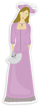 Lavender苗條女性