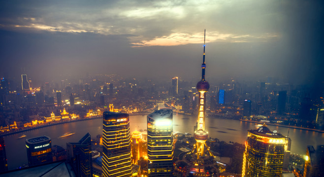 上海東方明珠夜景