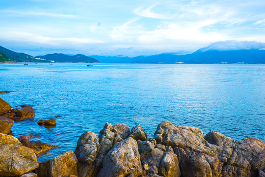 大海 礁石 海灣