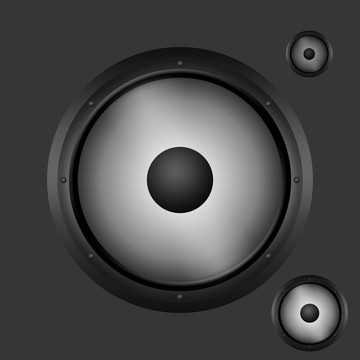 暗灰色的低音揚(yáng)聲器