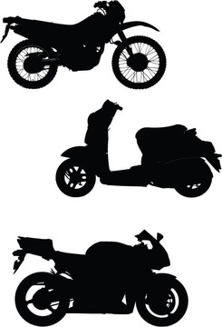 摩托車(chē)三插畫(huà)。幫助設(shè)計(jì)師