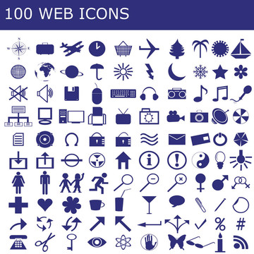 Web應(yīng)用程序的100個(gè)圖標(biāo)