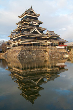 Matsumoto castle的黃昏