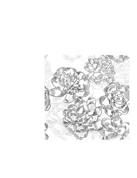 黑白無縫花圖案