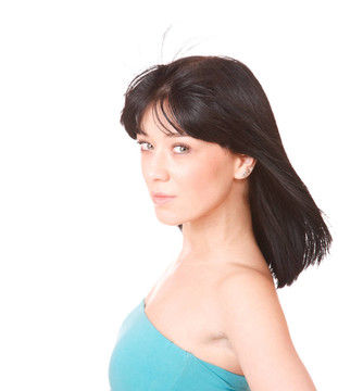 一個(gè)清新可愛的女人的畫像