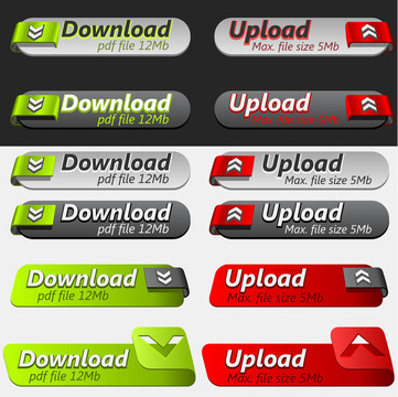 上傳和Download Button Set