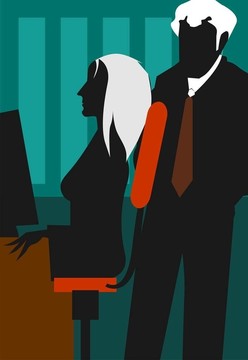 辦公室里的男人和女人