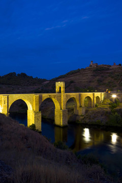 羅馬橋；阿爾坎塔拉；Caceres Province；埃斯特雷馬杜拉；西班牙