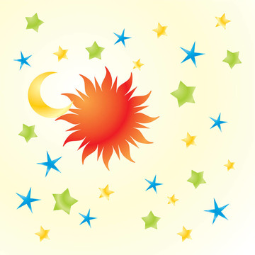 太陽；月亮和星星