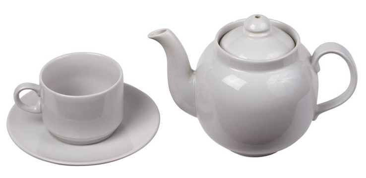 小白茶杯和壺
