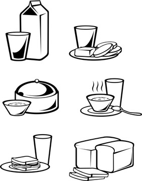 早餐食品的符號