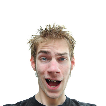 快樂說話的年輕人