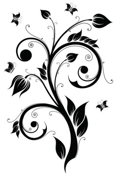 花藝設(shè)計元素。插畫