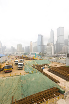 這是一個廣泛的建筑工地
