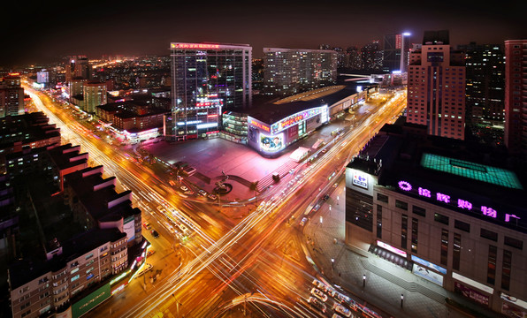 大連西安路夜景