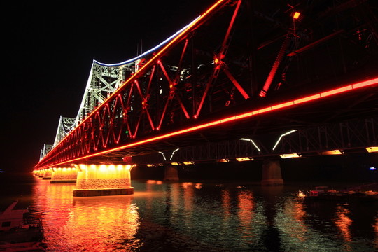 鴨綠江大橋夜景