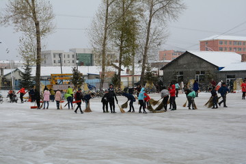 校園清雪勞動(dòng)