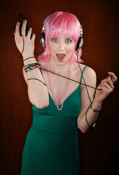 迪斯科女人與Pink Hair