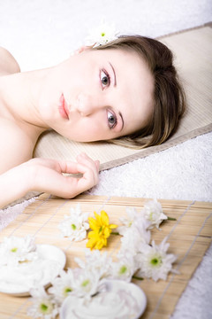 年輕女人的美麗肖像