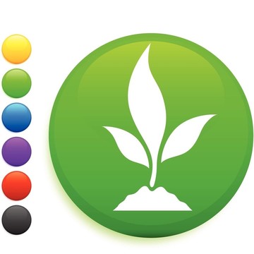 植物圖標(biāo)圓形互聯(lián)網(wǎng)按鈕