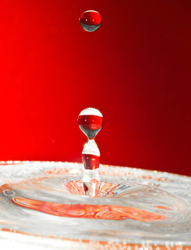 特寫鏡頭。水滴