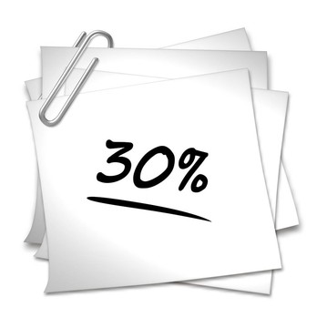 帶回形針的備忘錄30%