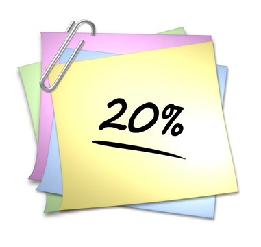 帶回形針的備忘錄20%