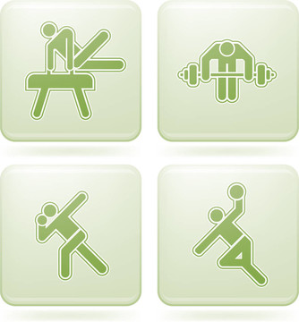 橄欖石廣場二維圖標(biāo)集：體育