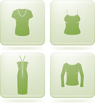 橄欖石廣場(chǎng)二維圖標(biāo)集：女人的衣服