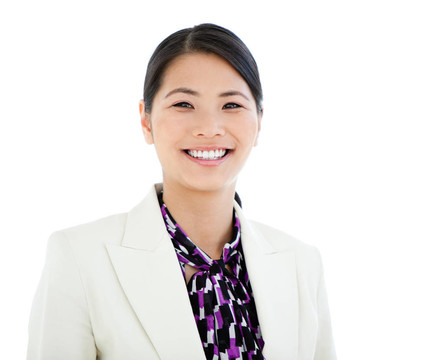 一個(gè)開朗的女商人的肖像