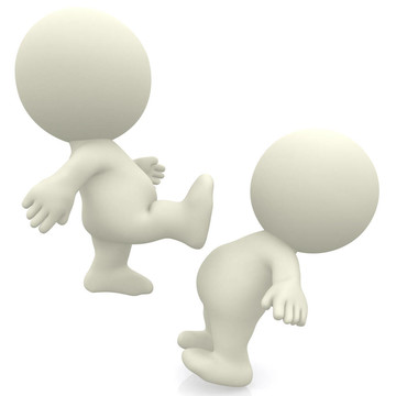 3D人踢另一個(gè)