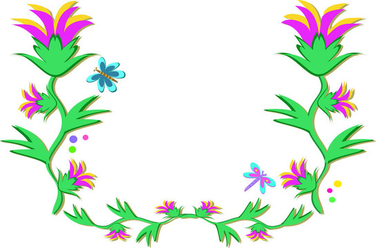 Flowers和蜻蜓框架