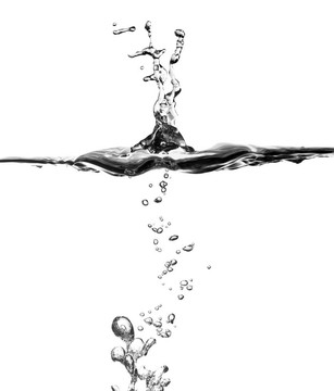飛濺的水