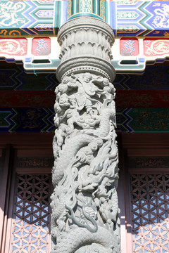 龙柱 柱子 石柱子 雕刻 雕塑