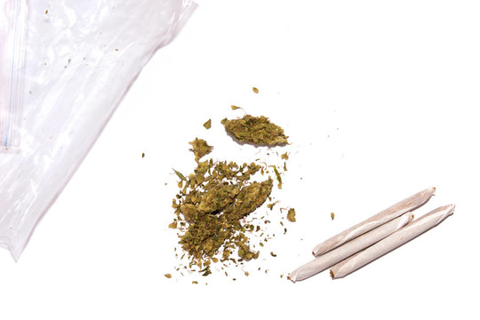 帶有關(guān)節(jié)和袋子的大麻