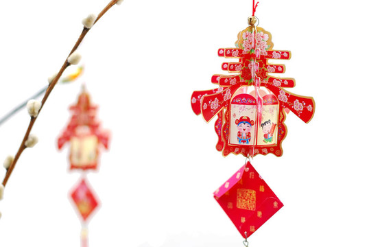 中國農(nóng)歷新年樹裝飾